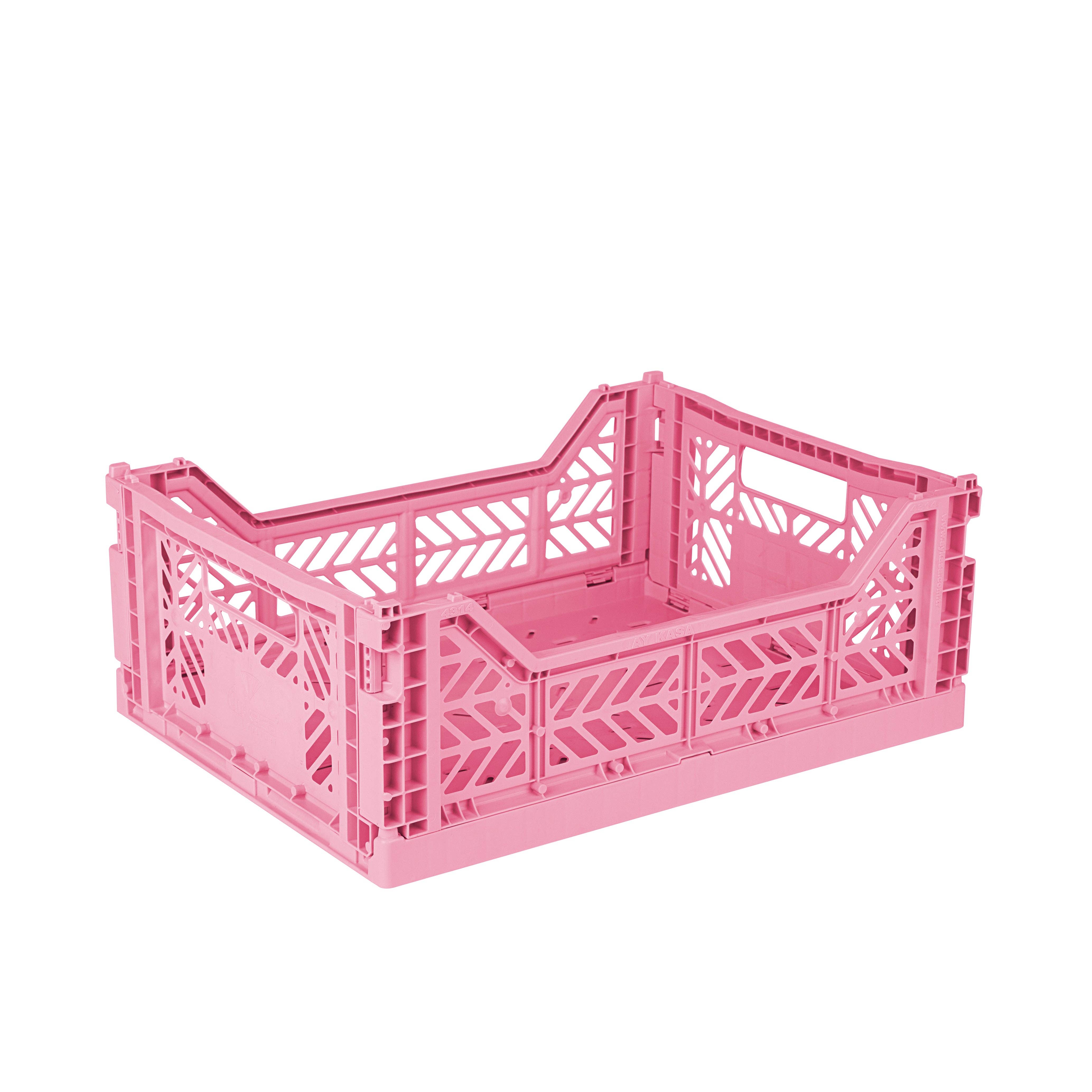 Pinky's Wholesale - Wholesale Storage Bin - AyKasa - Midi Crate - Baby Pink0