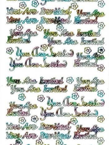 Deco Stickers - U bent uitgenodigd voor wholesale door Ecstasy Crafts Distributing