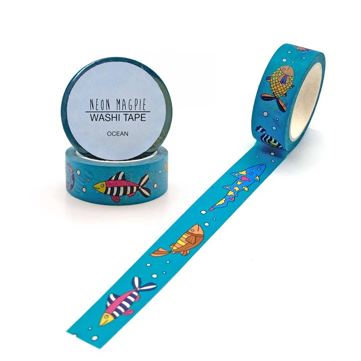 Ruban Ocean Washi pour la vente par Neon Magpie
