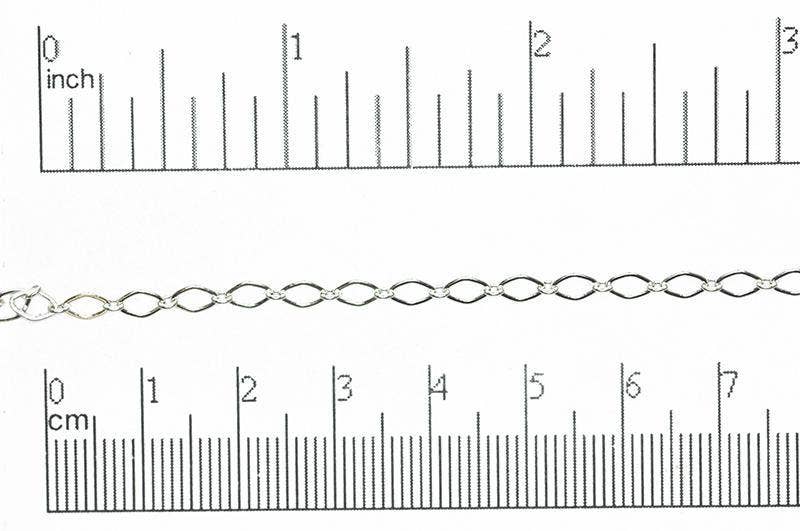 Continental Beads - Wholesale Craft Supplies - 4mm x 3mm Oval Link Cable Chain Sold by The Foot - CH 8296