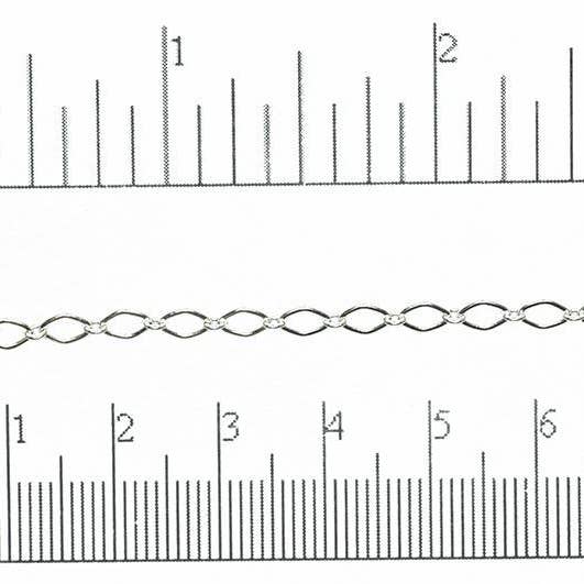 Continental Beads - Wholesale Craft Supplies - 4mm x 3mm Oval Link Cable Chain Sold by The Foot - CH 8296