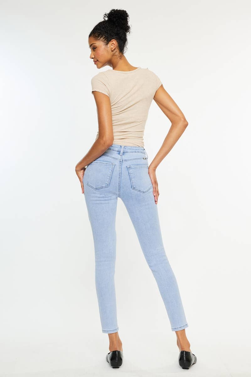 LIGHT OPEN PACK HIGH RISE ANKLE SKINNY JEANS-KC20050L for wholesale on Faire4