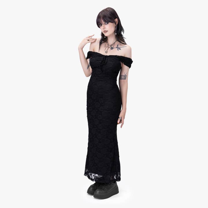 Rosaline Maxi Lace Dress for wholesale by Wicked Misfit