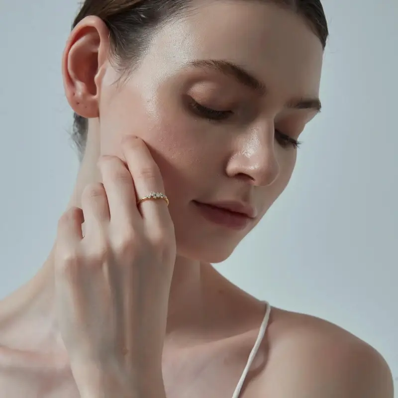 Perimade & Co. LLC - Wholesale Multi-Stone Ring - Moissanite Star Cluster Wedding Ring in 925 Sterling Silver4