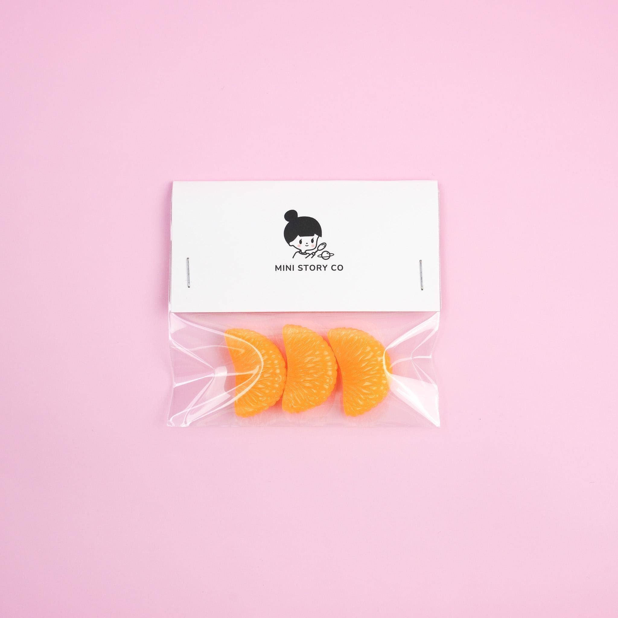 Mini Story Co – Íman por atacado – Conjunto de Ímanes de Fatias de Tangerina Suculenta0