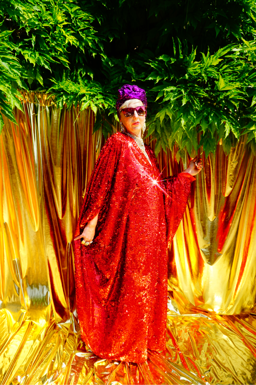Fumbalinas – wholesale Kaftan – Women's – Red Holographic Sequin Maxi Kaftan Gown / Kimono Robe19