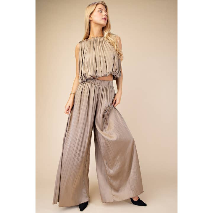 STYLE USA - Wholesale Pants - Women's - Pleats Pants With Elastic Waist
