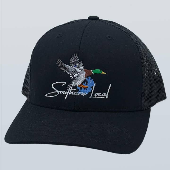 Southern Local Landing Mallard Hat Svart för wholesale av Riverbed Threads