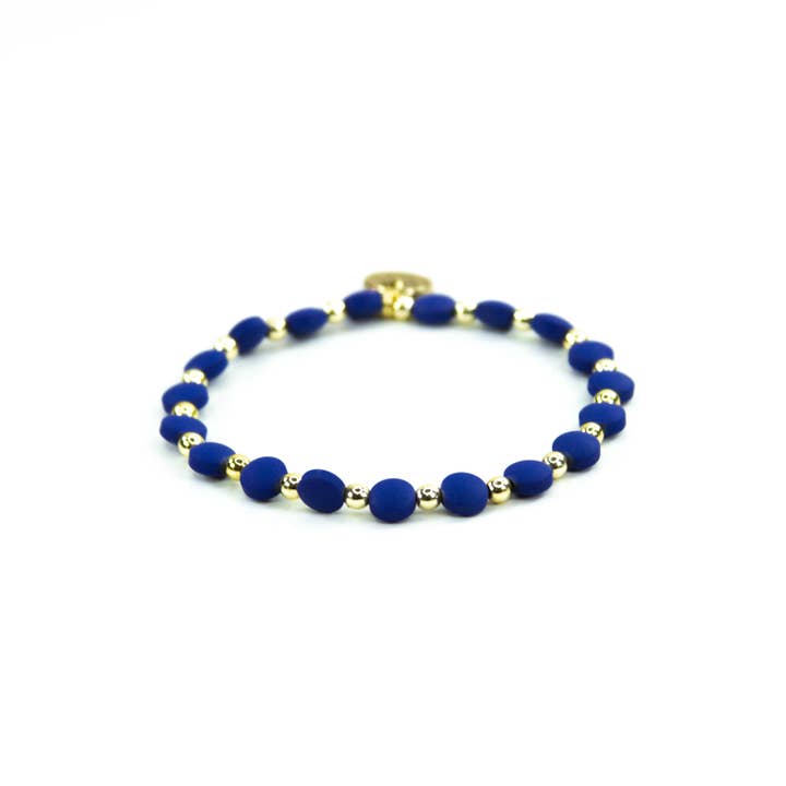 Savvy Bling - Vendita all'ingrosso Parure di gioielli - Braccialetti con Perline in Oro 18K Blu1