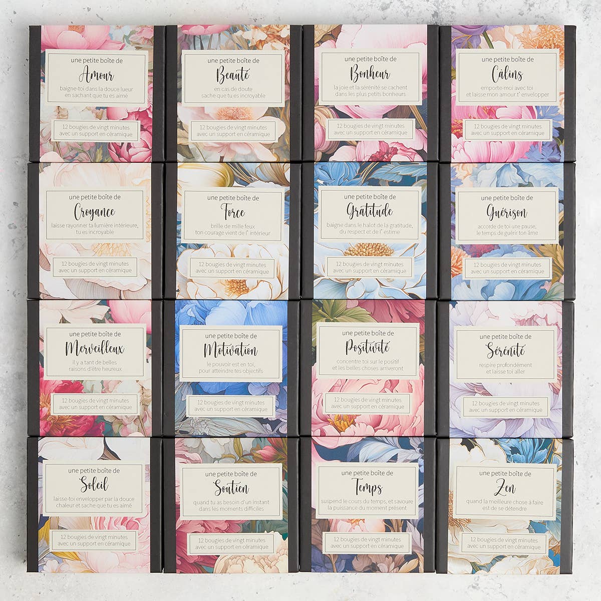 Cotton & Grey - Wholesale Tapered Candle/Candlestick - A little box of Bundle (Floral)1