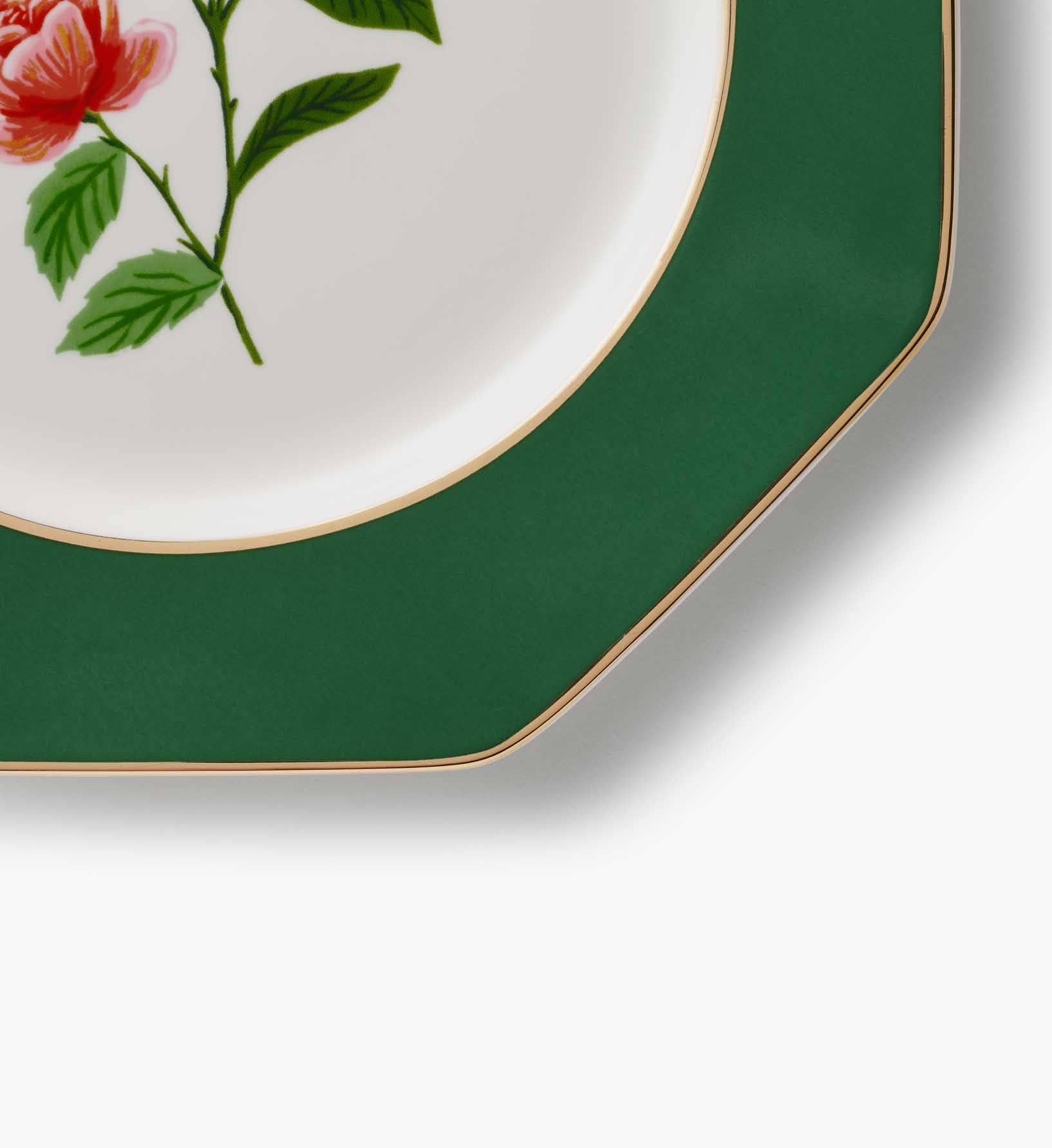 Rifle Paper Co. - Wholesale Dinner Plate - Roses Porcelain Dessert Plate Set14