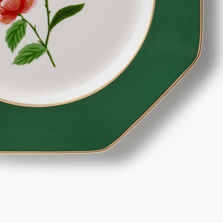 Rifle Paper Co. - Wholesale Dinner Plate - Roses Porcelain Dessert Plate Set14