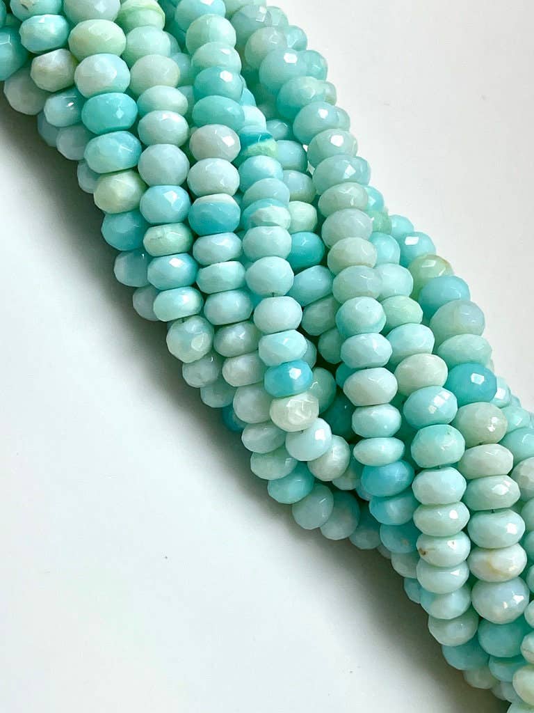 TRIVENI USA INC - Wholesale Beads - 4-5mm AAA Faceted Blue Shaded Peruvian Opal  Gemstone1