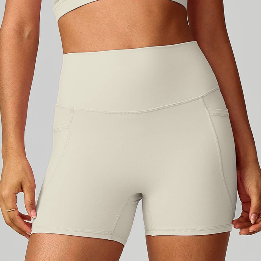 Sodalemon - Wholesale Athletic Shorts - Women's - Women High-Waist Quick-Dry Pocket Yoga Shorts12