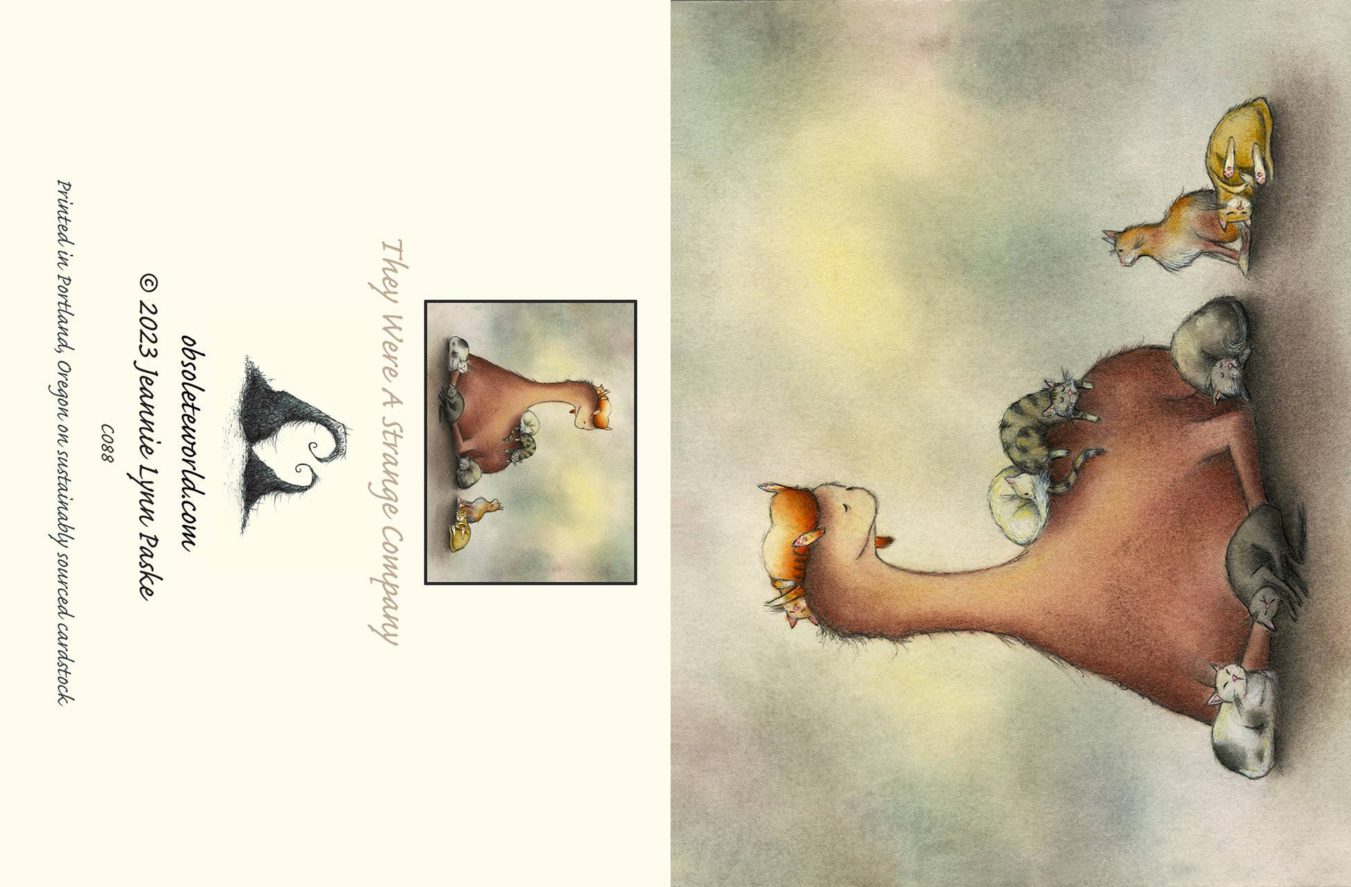 Obsolete World - Wholesale Everyday Greeting Card - They Were A Strange Company1