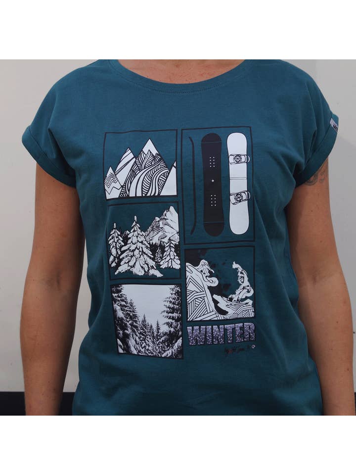 Hot Savoie 74 - Wholesale Screen Printed T-Shirt - Women's - Women's T-shirt - Winter Pelemele7
