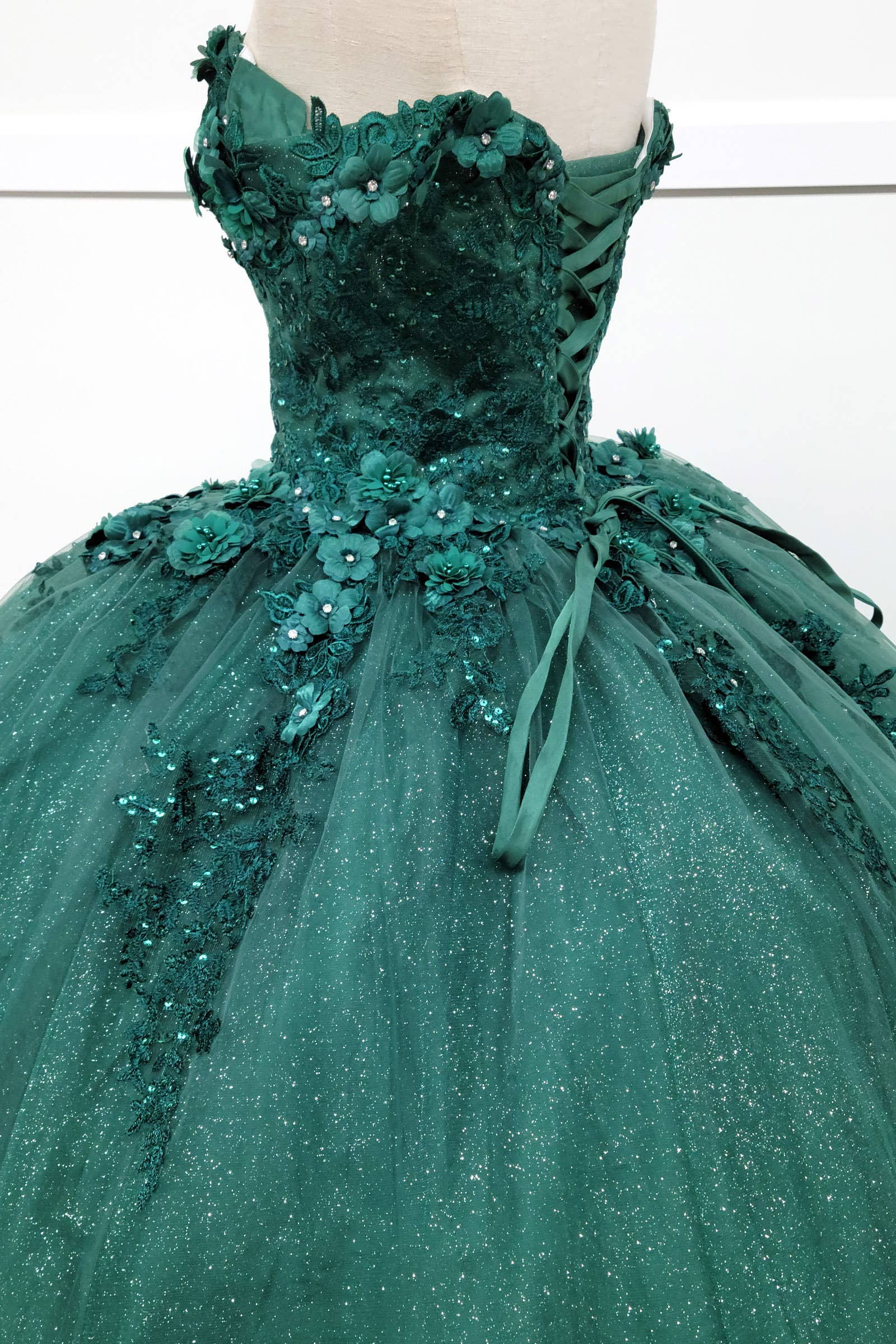 Chicas - Wholesale Gown - Women's - Off the Shoulder Quinceanera Dress With Flowers CHF306620