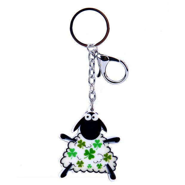 Eurostick - Wholesale Keychain - Unisex - Irish Shamrock Sheep Keyring