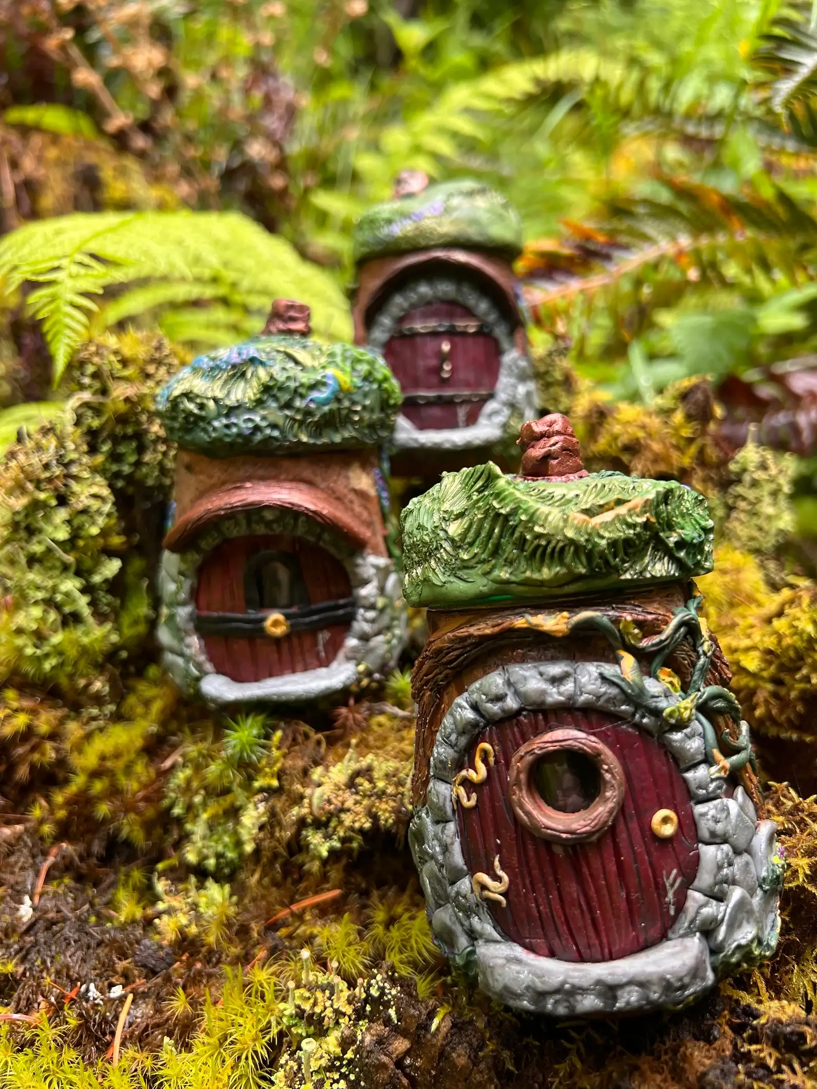 The Woodland Wandolier - Wholesale Decorative Jar - Hobbit House Jar Trio – Assorted Forest Doors9