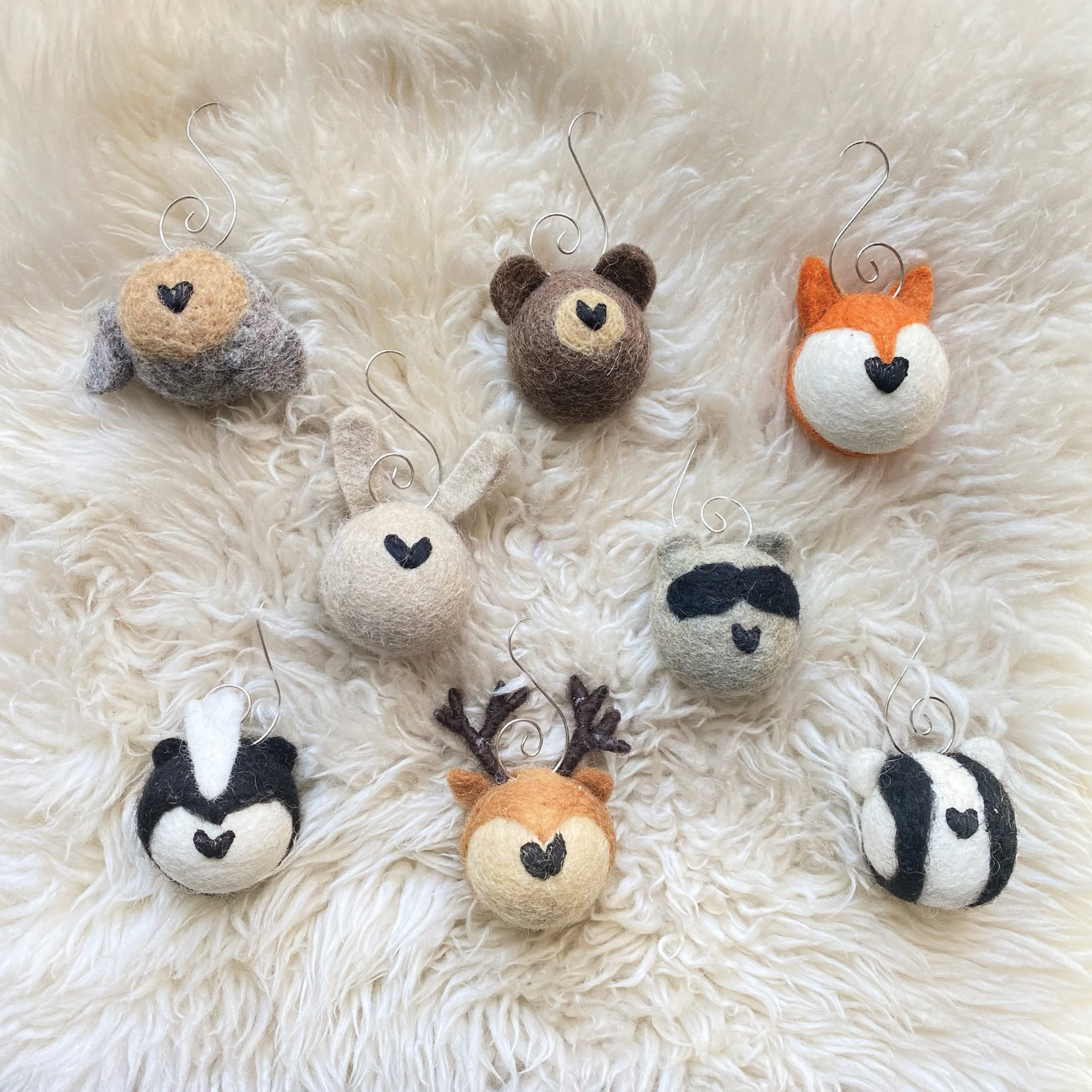 Sheep Farm Felt - Wholesale Ornament Set - Felt Woodland Animal Ornaments (SFF Exclusive) | 1 or Set of 81