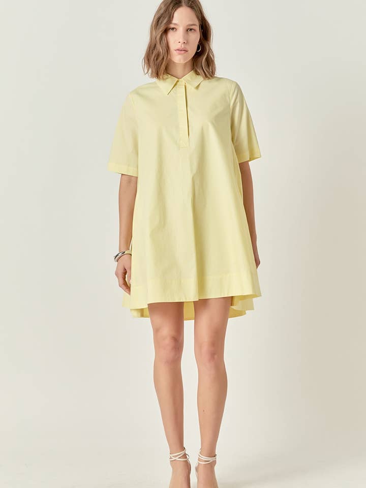 A-Line Short Sleeve Shirt Dress for wholesale by English Factory