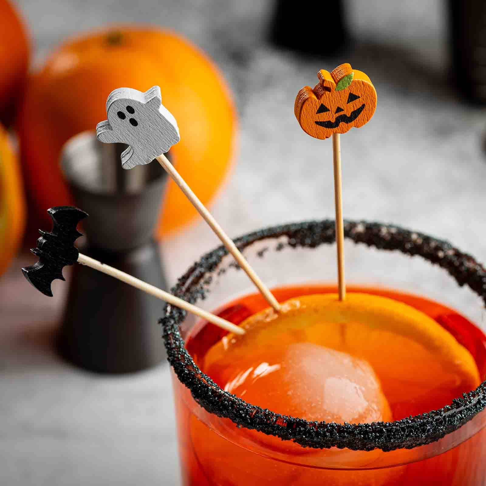 TableCraft Products Company - Wholesale Cake/Cupcake Topper - 4.5" Decorative Picks (Pumpkin, Ghost, & Bat), Pack of 1003