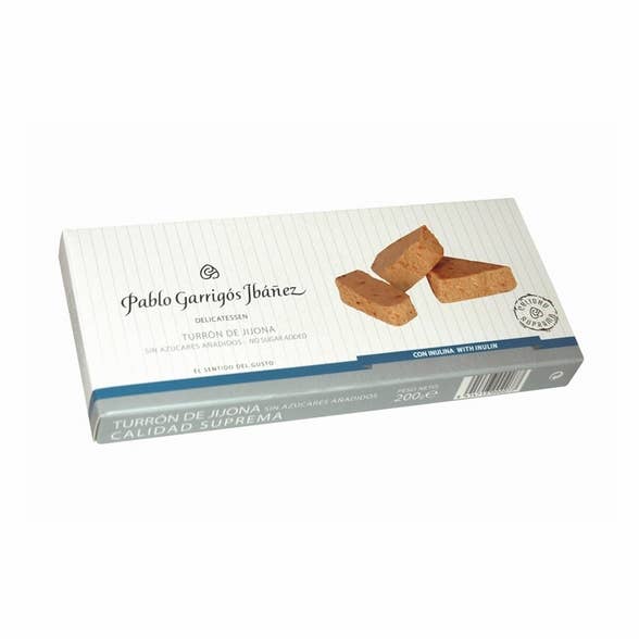 PABLO GARRIGÓS IBÁÑEZ - Wholesale Nougat - Delicatessen without sugar Jijona Nougat 200 g0