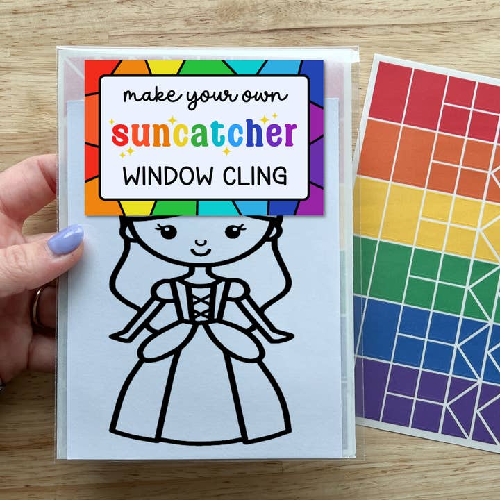 Princess Suncatcher Sticker Craft Kits for Kids for wholesale by Calenlou Crafts