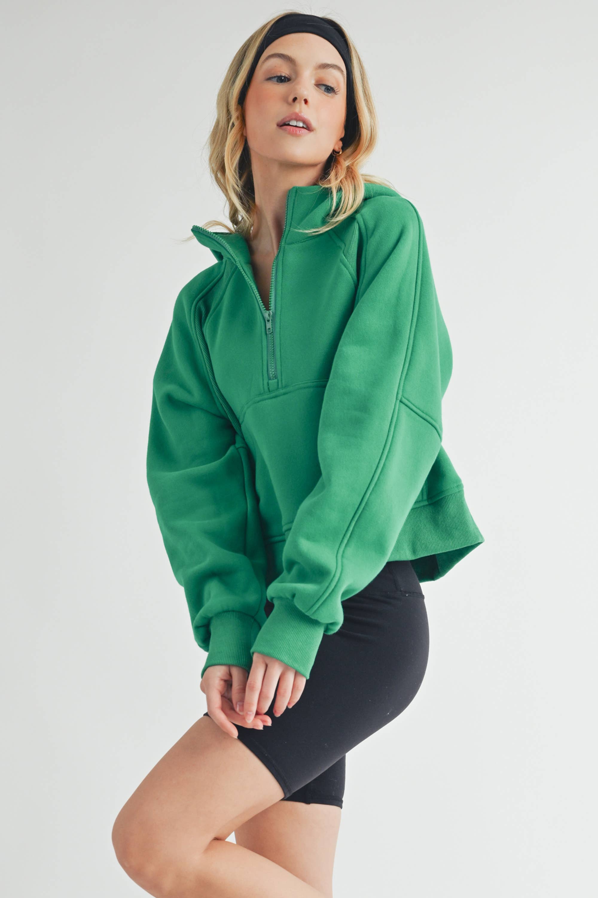 AEMI + CO – wholesale Hoodie – Women's – *SMALL ONLY* 946CK Drea Half-Zip Hoodie1