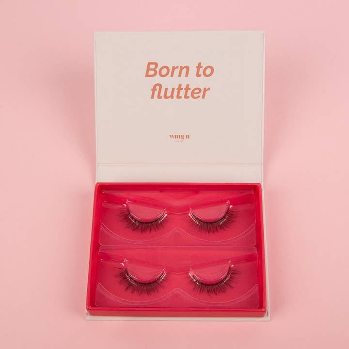 Natural Flirt - Silk System False Eyelashes (X2) for wholesale by Wing It Cosmetics