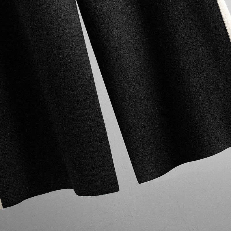 FurDecoration - Vente Ensemble de vêtements d'intérieur – femme - Ensemble de jogging avec pull à col rond et blocs de couleur11