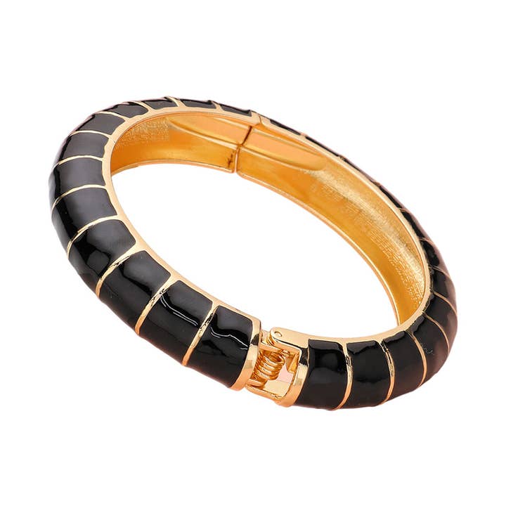 Sensibling Corp. - Wholesale Bangle Bracelet - Enamel Bamboo Hinged Bangle Bracelet1