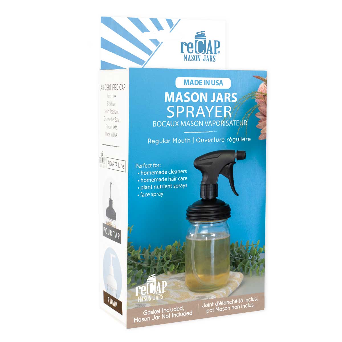 reCAP Mason Jars - Wholesale Spray Bottle - Mason Jar Sprayer Lid, by reCAP® - Sidekick of 161