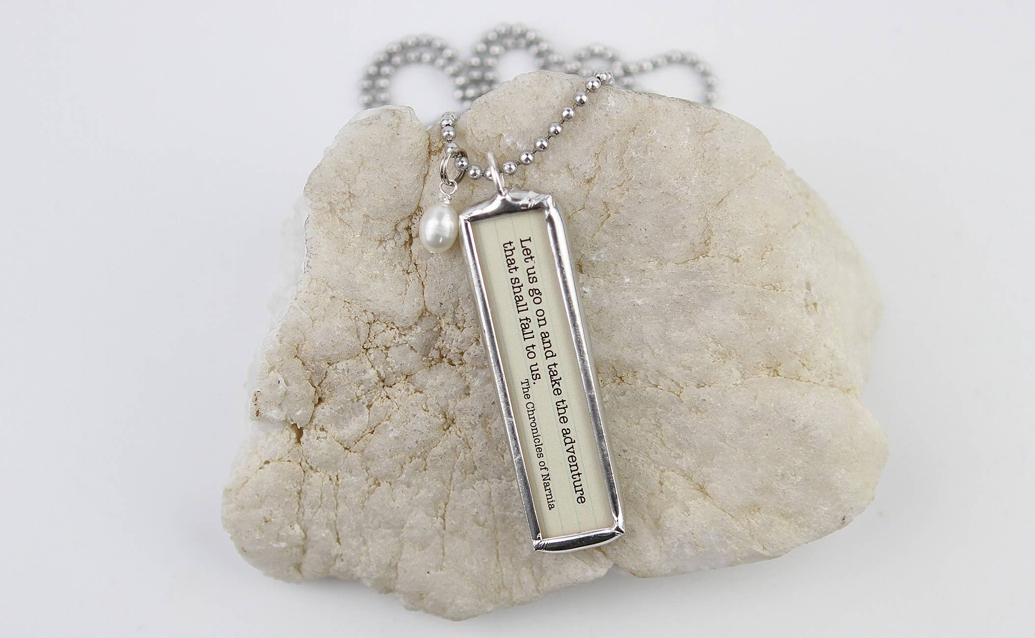 Jennifer Dahl Designs LLC - Wholesale Pendant/Charm Necklace - Take The Adventure Narnia Literary Book Charm Necklace0