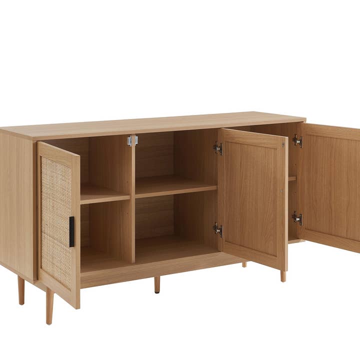 BAITA - Vente Armoire - Buffet 2 portes en rotin AMANA