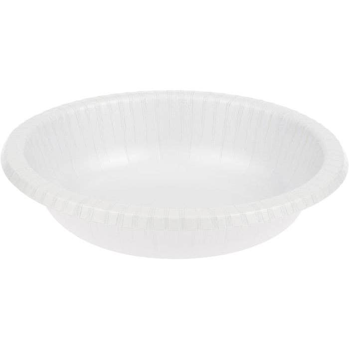 Bulk White 20 oz Paper Bowls (200 per Case) for wholesale by Bulk Party Decor