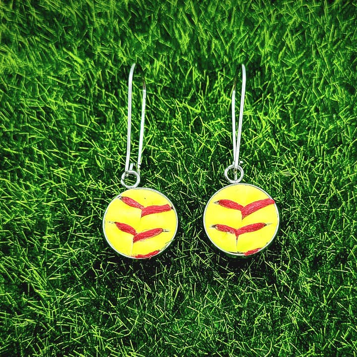 Home Run Accessories – Großhandel Ohrhänger – Echte Baseball- und Softball-Ohrringe, Drahtohrring mit Nierenohrring1