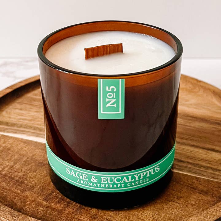 Vela de aromaterapia No. 5 | Sage & Eucalyptus - Grand para venta al por mayor de Aura42® Apothecary