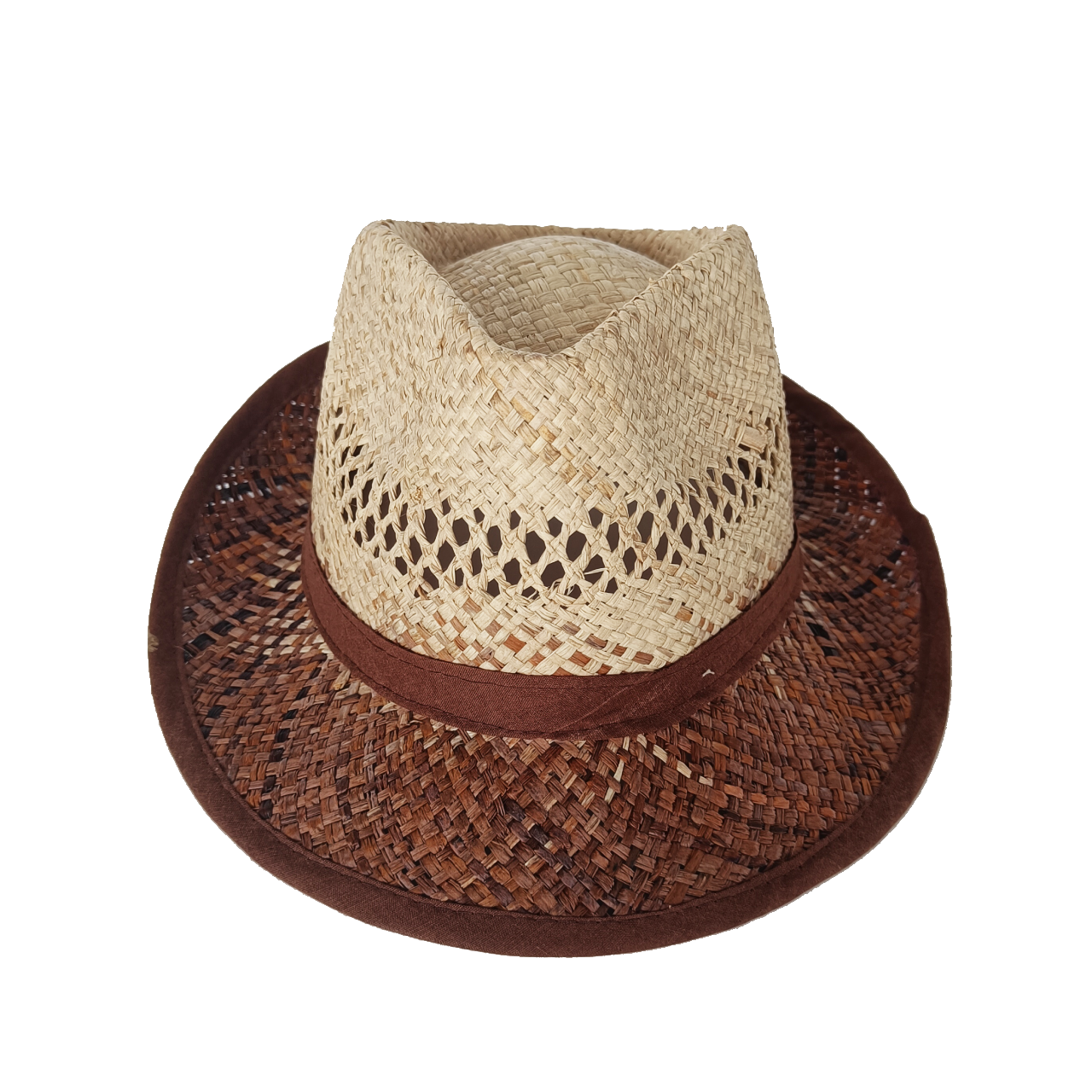 Le comptoir de la plage - Wholesale Straw Hat - Women's - Handcrafted hat from Madagascar Borsalino Bicolore2