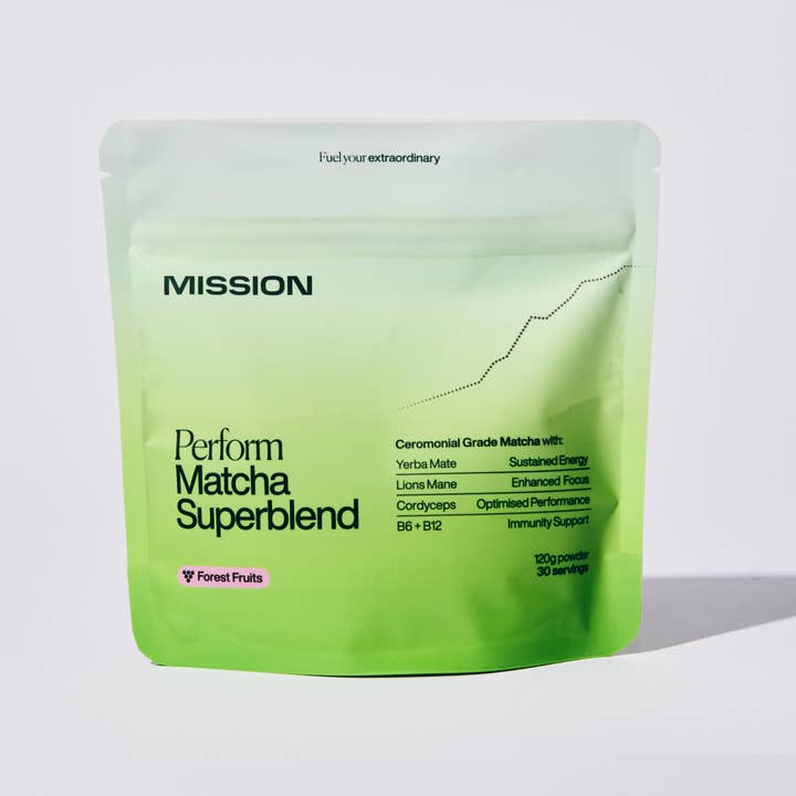 Matcha Superblend with Cordyceps and Lion's Mane 120g for wholesale by MISSION