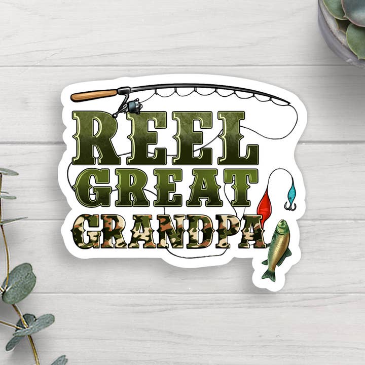 Reel Great Grandpa Vinyl Sticker for wholesale by Expression Design Co