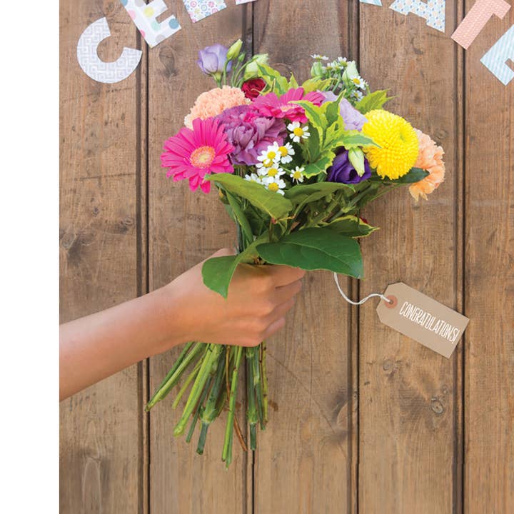 Congratulations Card - Handheld Posy for wholesale by Leonard Smith