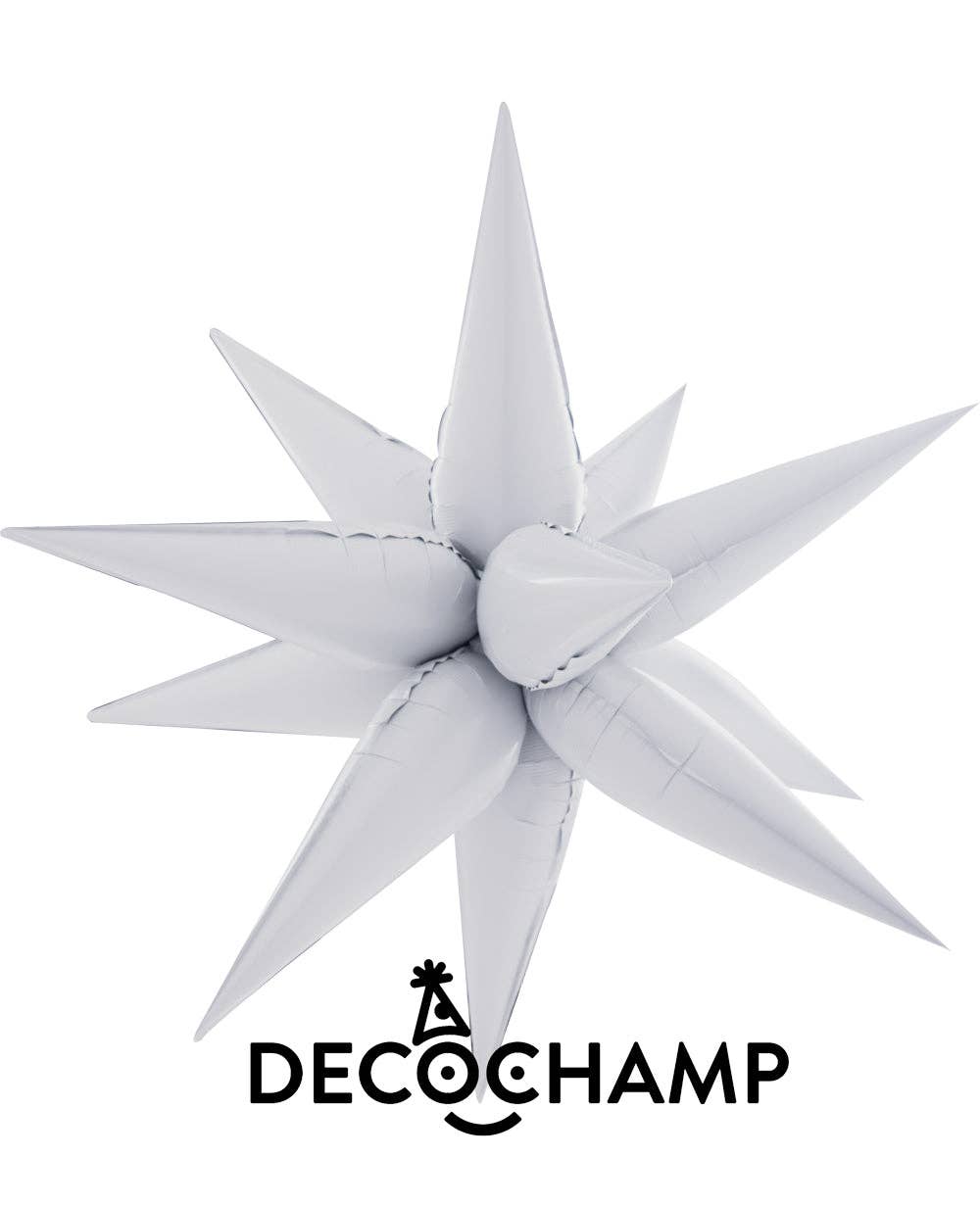 THE BALLOON HUB - Wholesale Balloon - DecoChamp Starburst 3D Foil Balloon - 26 in. (Choose Color)19