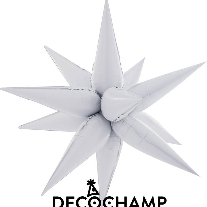 THE BALLOON HUB - Wholesale Balloon - DecoChamp Starburst 3D Foil Balloon - 26 in. (Choose Color)19