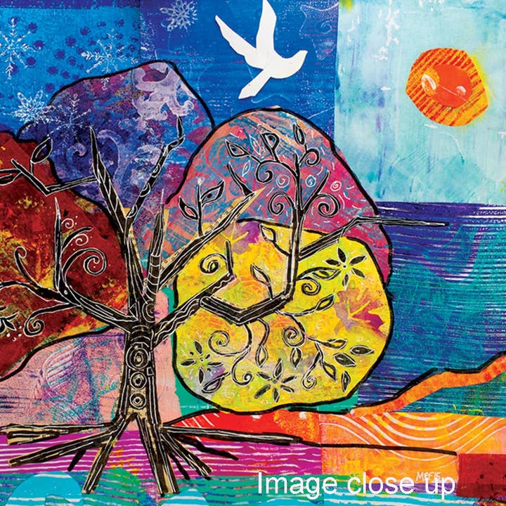 112_ Four Seasons of Peace _Jewish Sympathy Card for wholesale by Another Creation by Michele Pulver, LLC