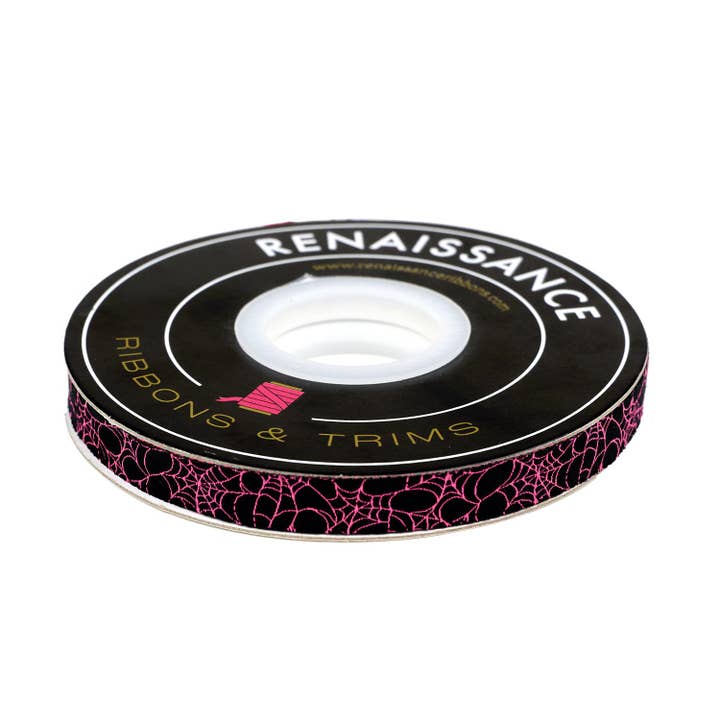 Glow Garden - Tangled Web 1/2" - by Sarah Watts - 15 Yard Spool for wholesale by Renaissance Ribbons