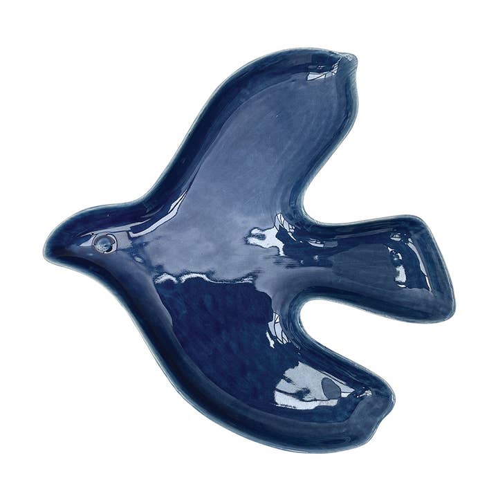 Blue bird dish L20 W20 H5cm for wholesale by Opjet Paris