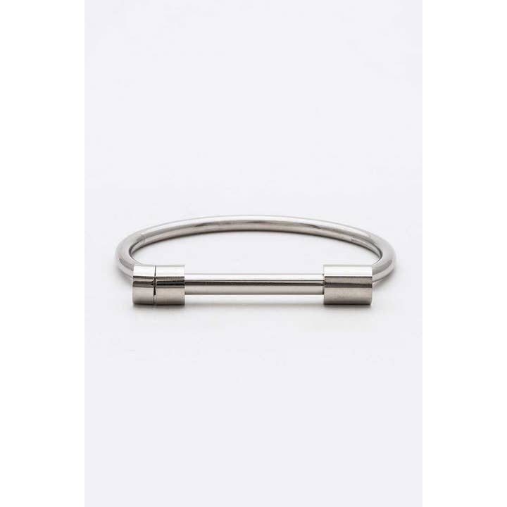 Stainless Steel Screw Iconic Bangle for wholesale by LA Jewelry Plaza