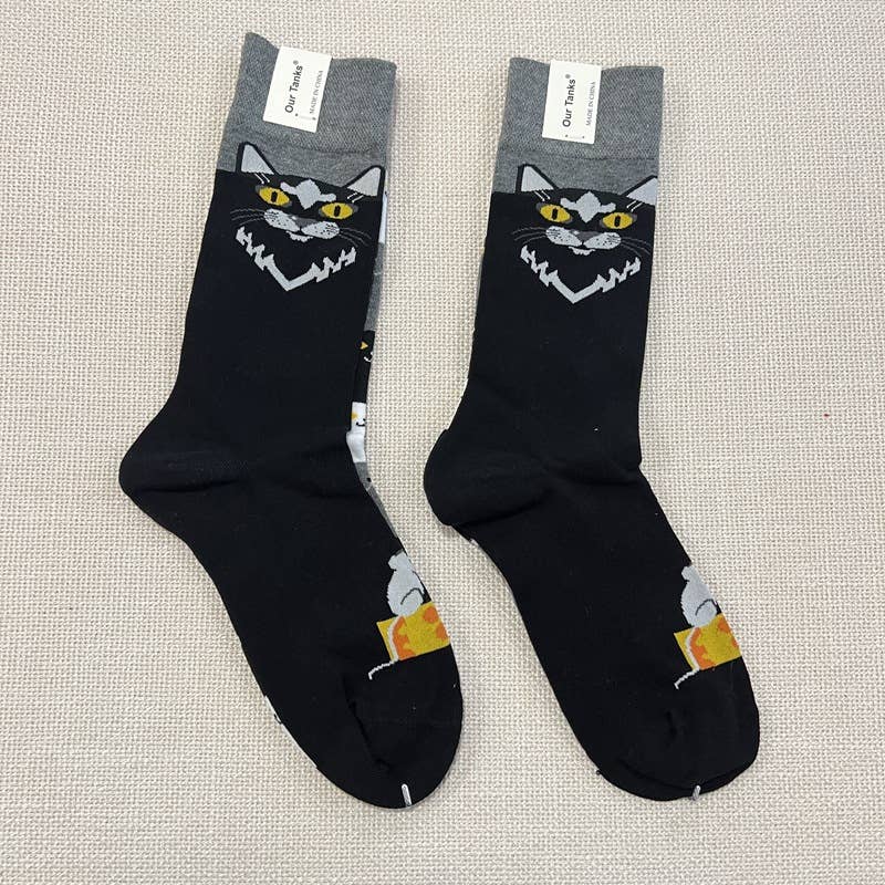 Tourtiwi - Wholesale Socks - Women's - AB Version Cartoon Animal & Fruit Pattern Crew Socks23