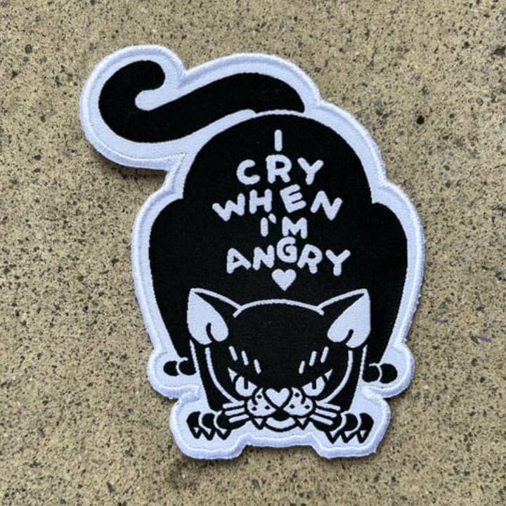 The Rubbish Rubbish - Wholesale Patch - RR #155 Matt Darling I Cry When I'm Angry Cat Patch 0